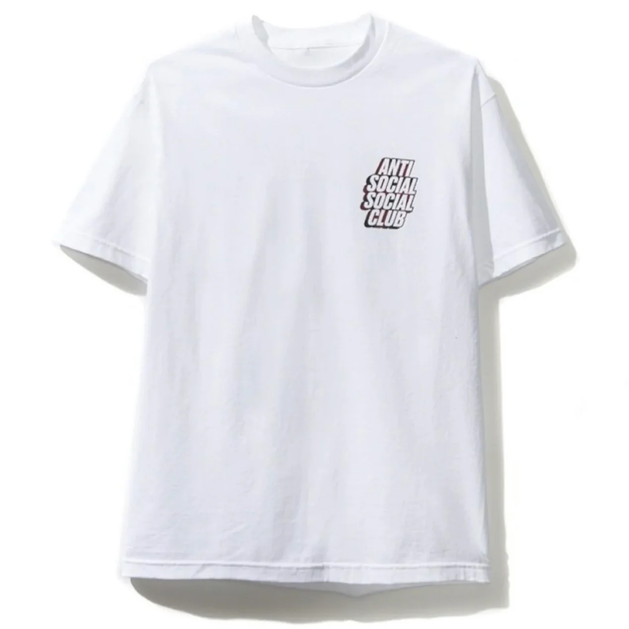 Anti Social Social Club Blocked Plaid Tee (White/Red) - Image 2