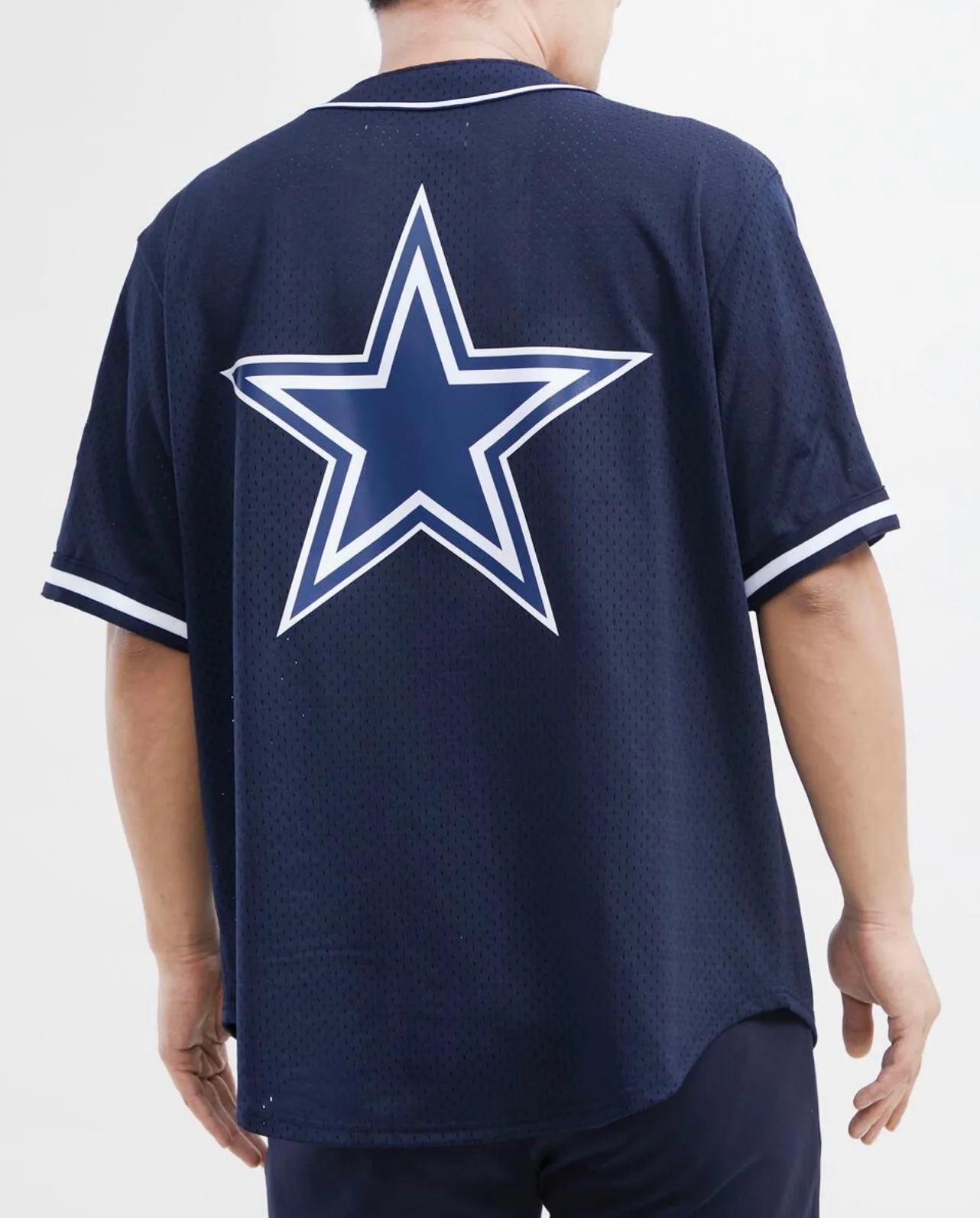 Dallas Cowboys Logo Mesh Button Up Shirt - Image 3