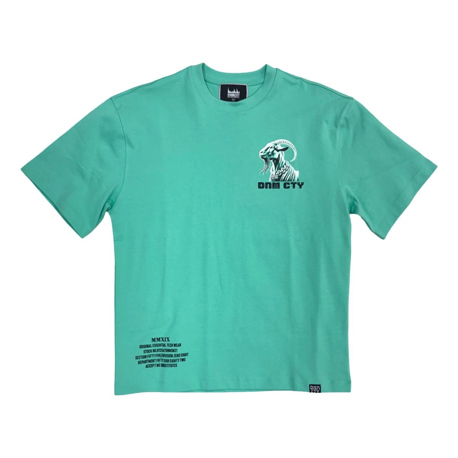 Denim City “Goat” Teal Stones Tee - Image 2