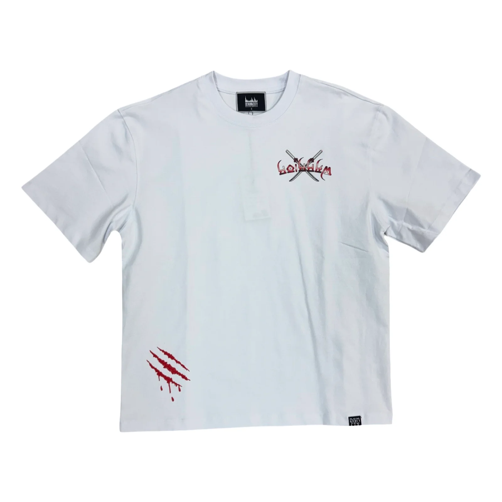 Denim City “Warriors” White/Red Stones Tee - Image 2