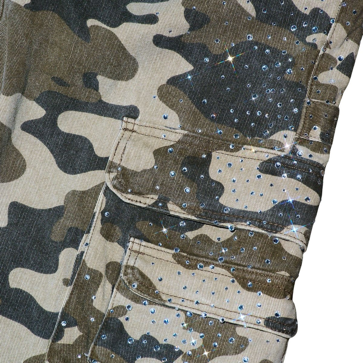 Duaa “Creative” Grey Camo Cargo Shorts - Image 2