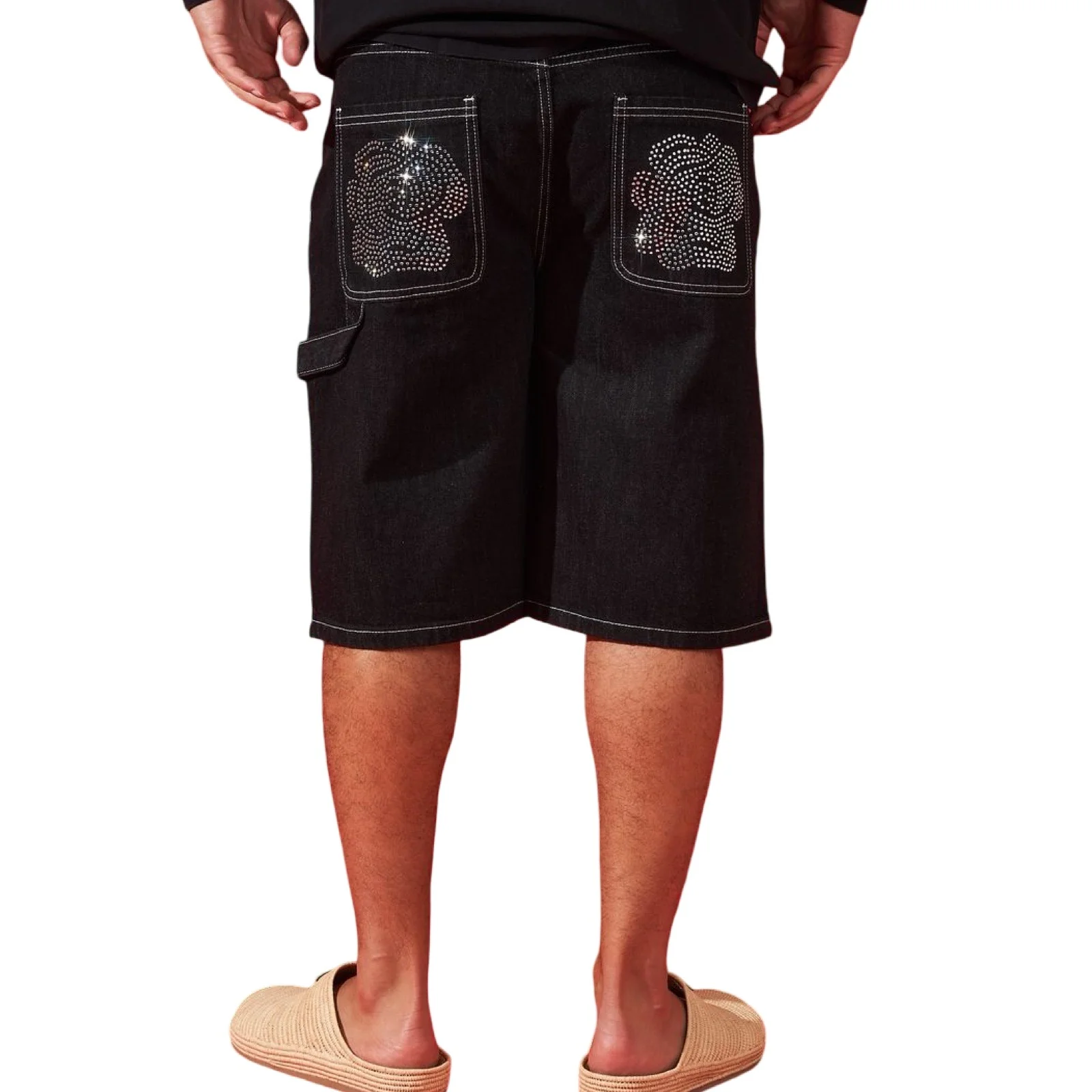 Duaa “Victorious” Black Stone Shorts - Image 3