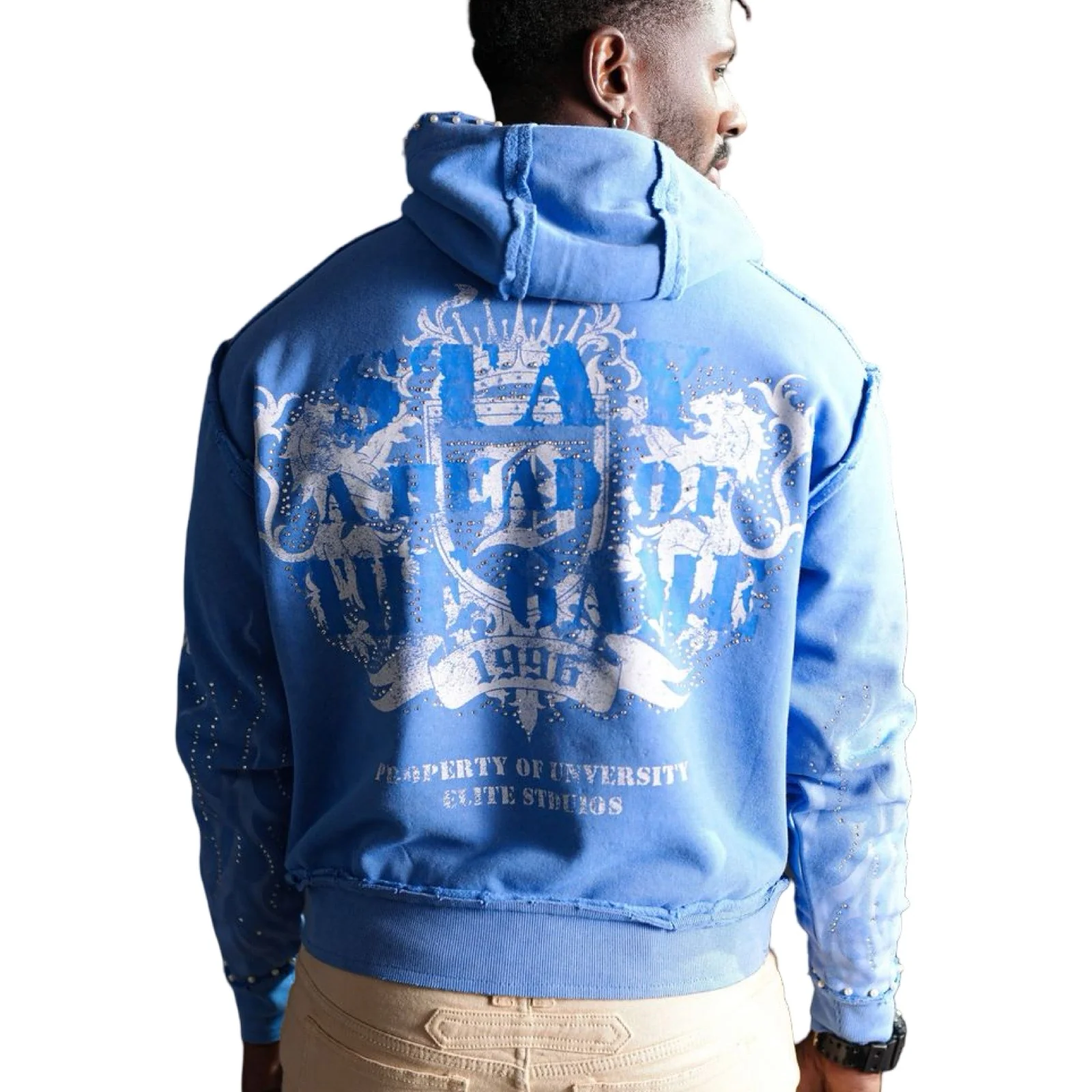 Elite “Saints Pearls” Washed Hoodie - Image 2