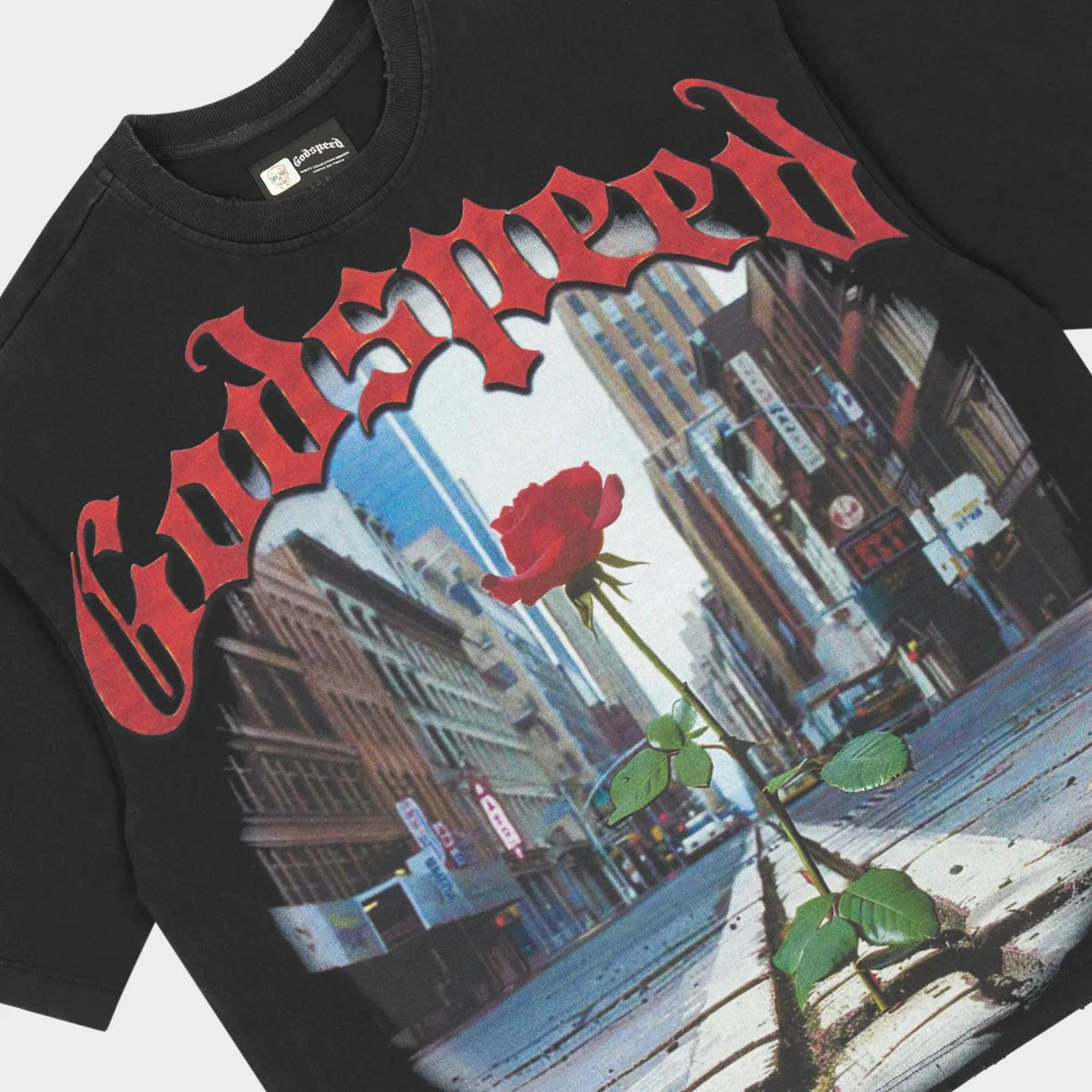 Godspeed “Concrete Rose” Black Tee - Image 2