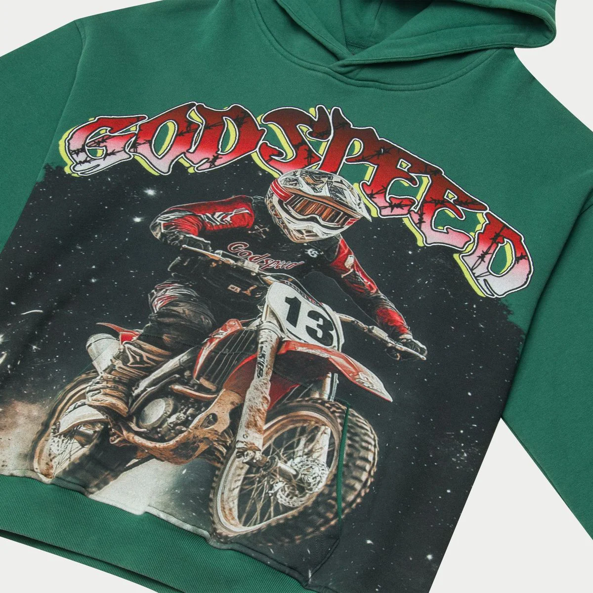 Godspeed “Motocross” Green Wash Hoodie - Image 2
