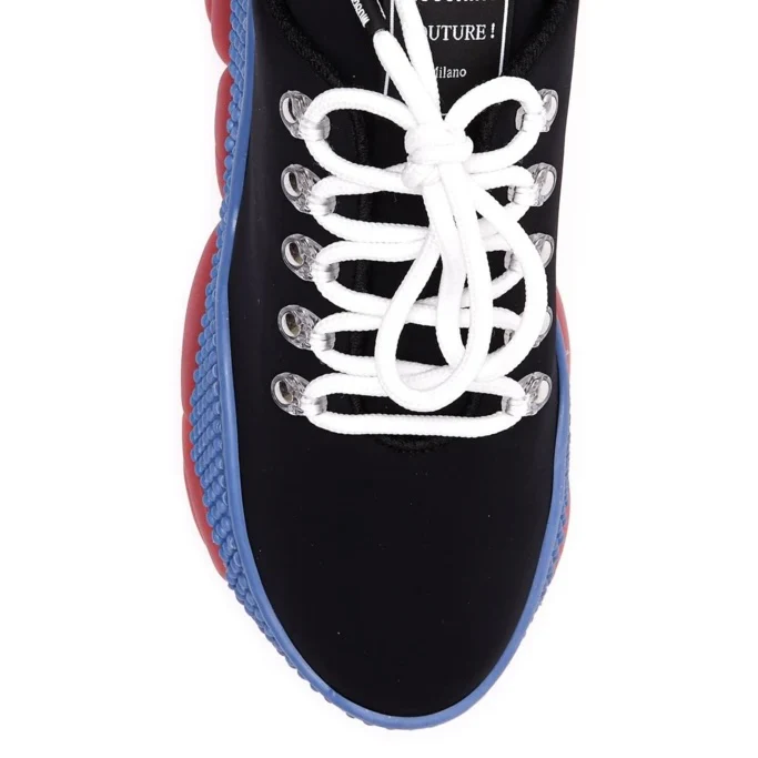 Lycra Bubble Teddy Sneaker In Black/Multi - Image 3