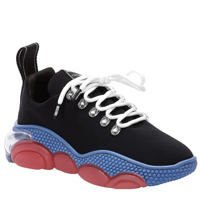 Lycra Bubble Teddy Sneaker In Black/Multi - Image 4