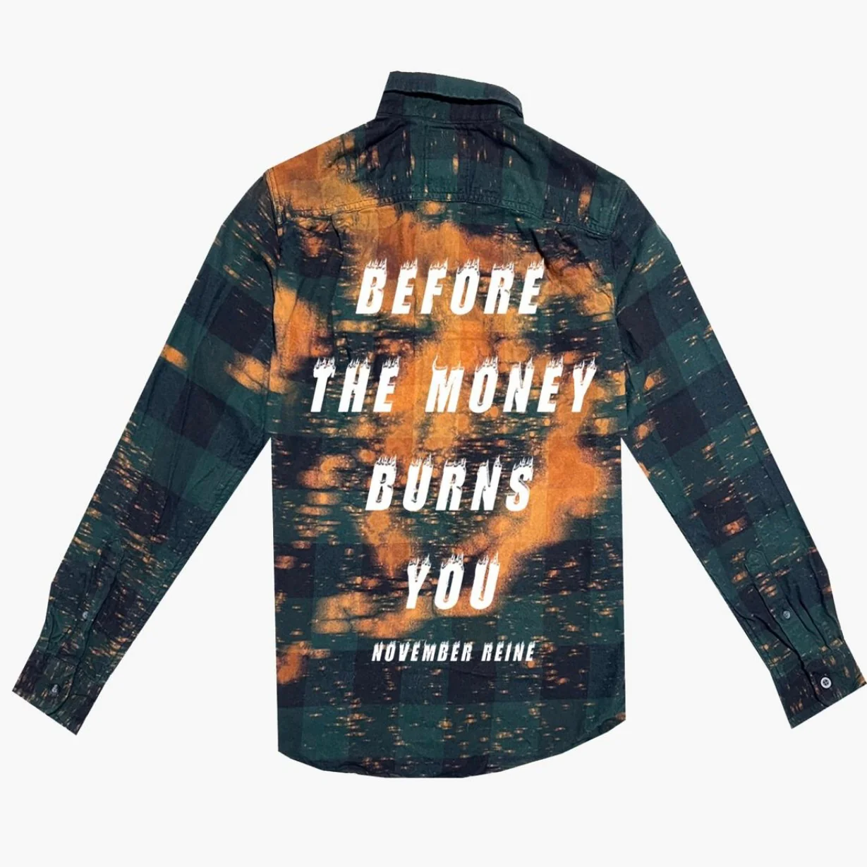 November Reine The Money Flannel In Dark Green - Image 2