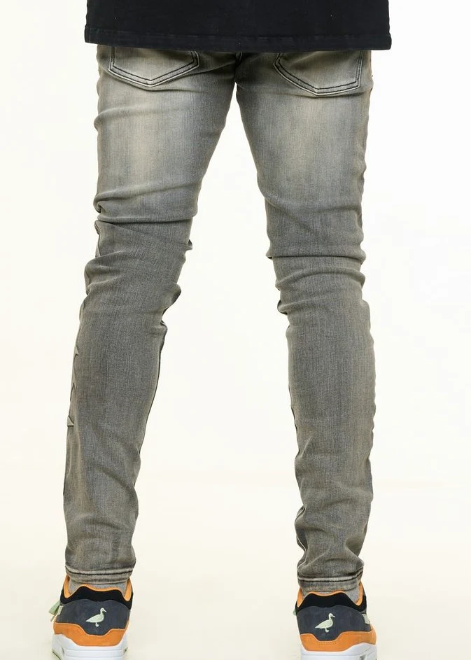 Pheelings “Love Is Pain” Grey Embossed Skinny Jeans - Image 3