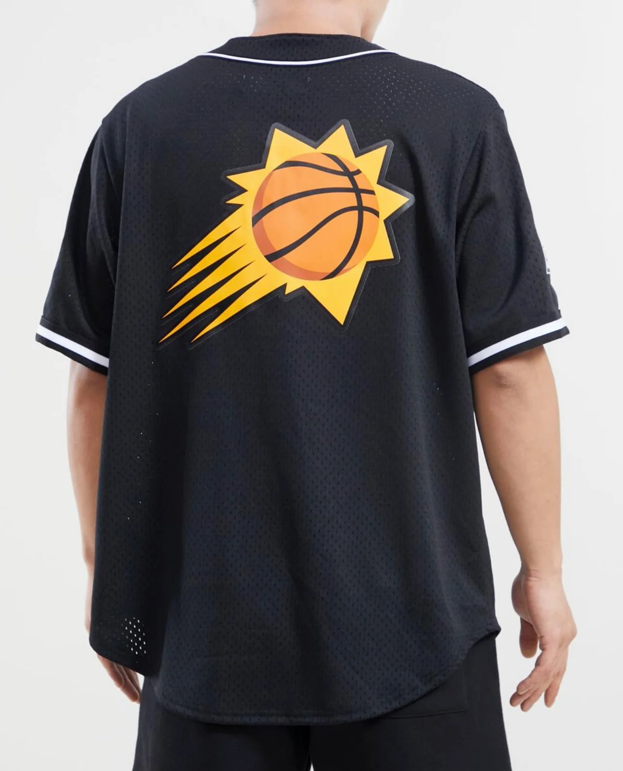 Phoenix Suns Logo Mesh Button Up Shirt - Image 3
