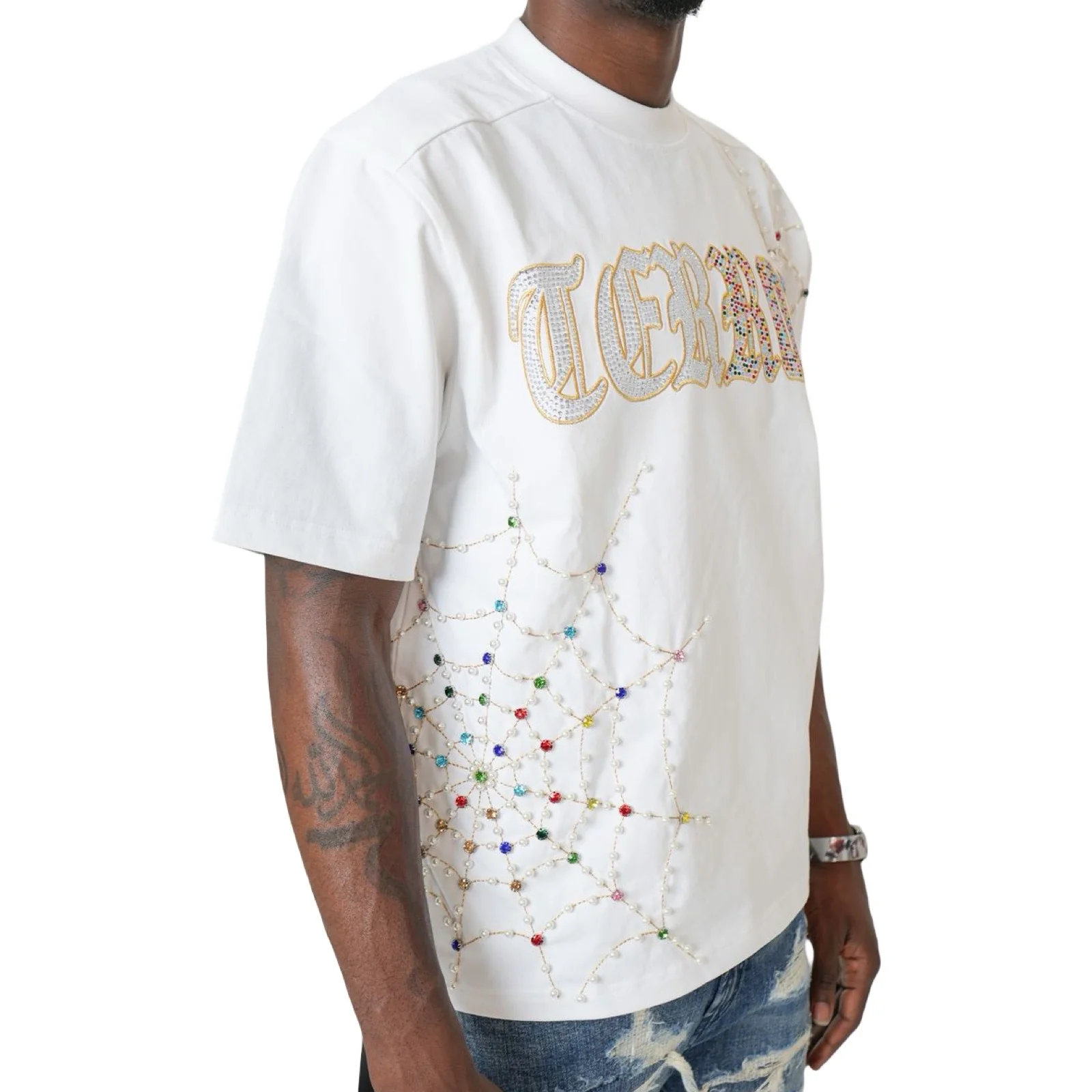 Preme “Spider” Stones White Tee - Image 3