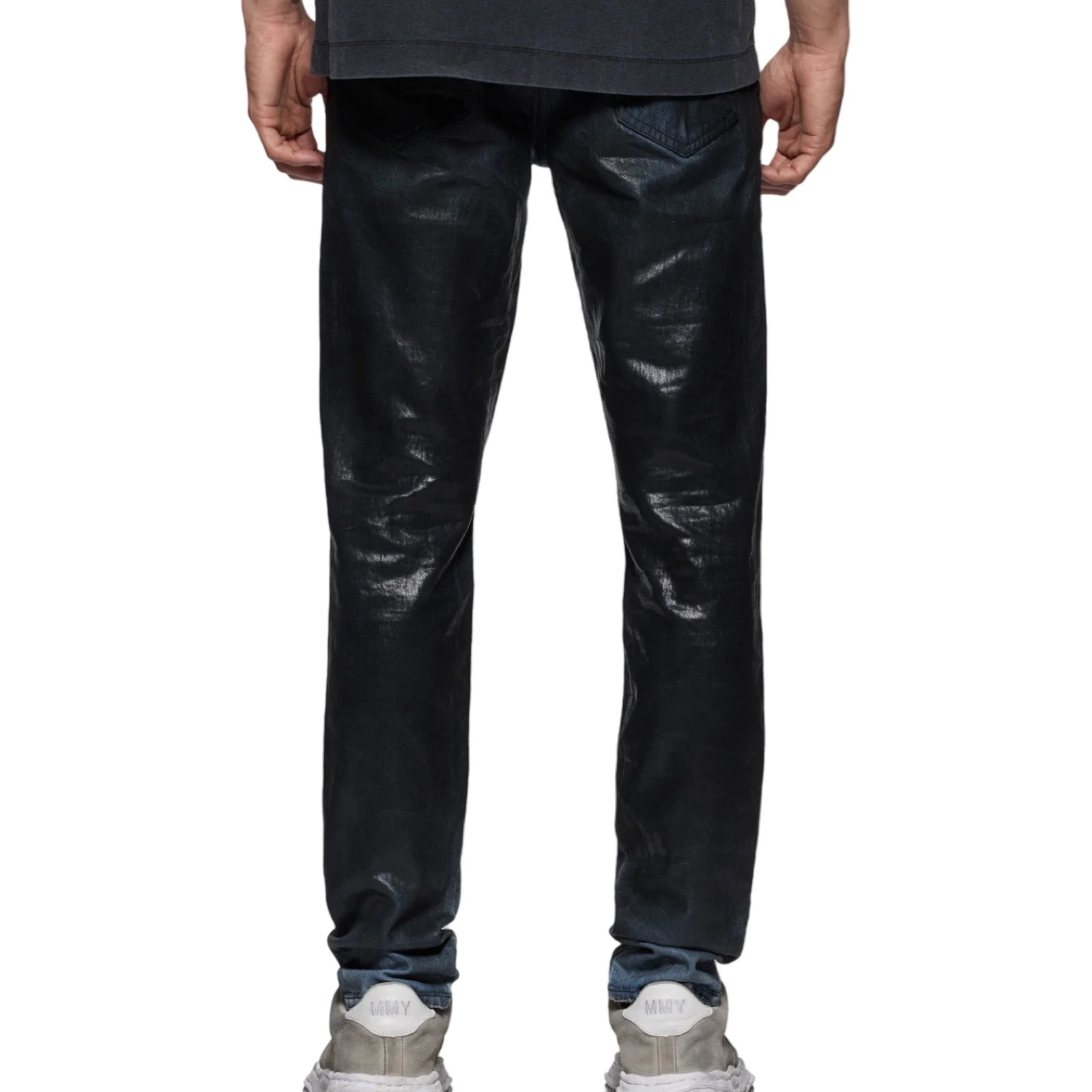Purple Brand Black Coated Indigo Jeans - Image 2