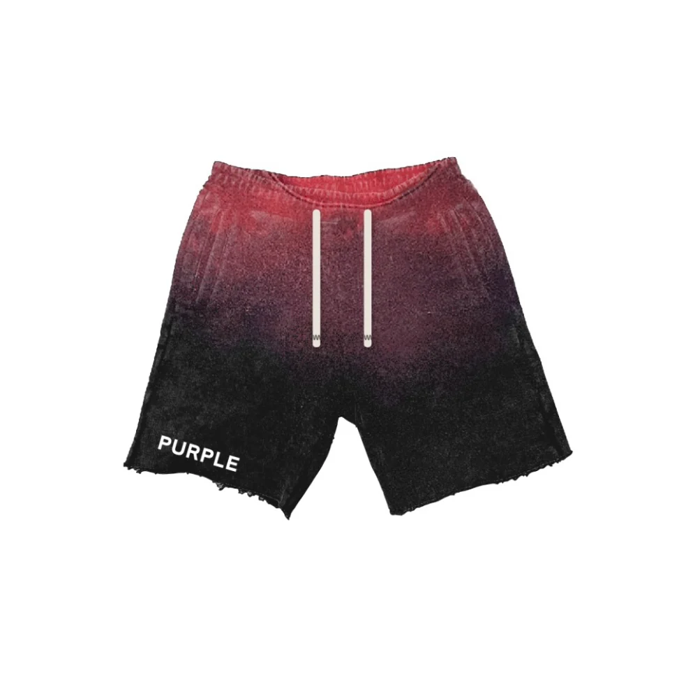 Purple Brand French Terry Red Tie Dye Short - Image 3