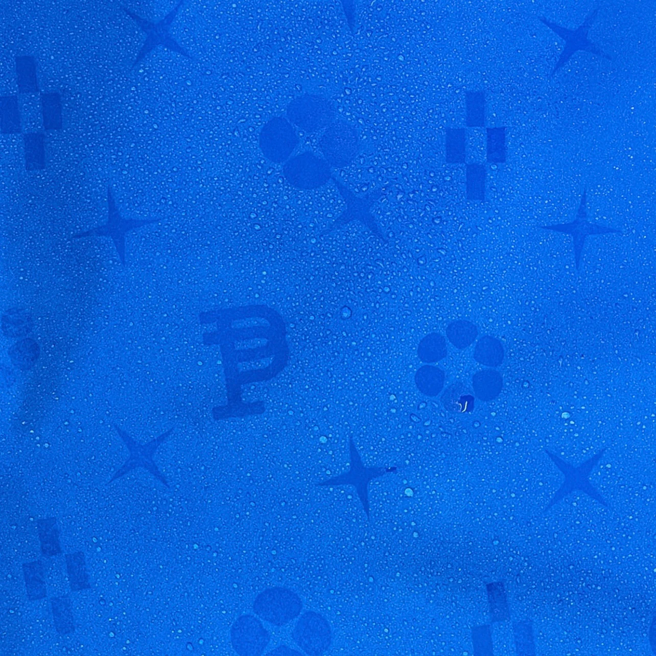 Purple Brand Nylon All Round Water Print Blue Short - Image 3