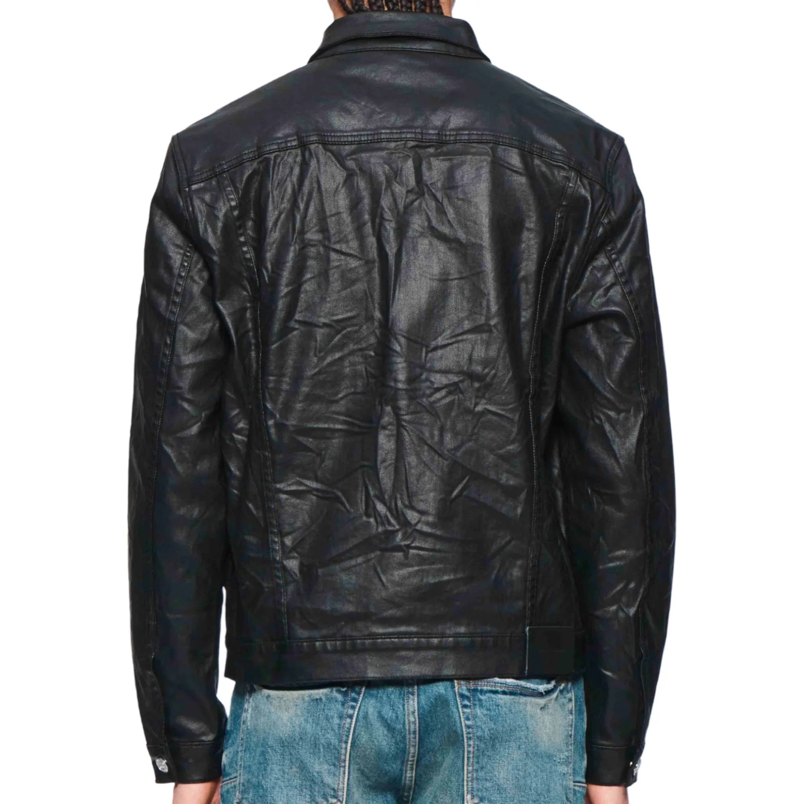 Purple Brand Patent Film Trucker Jacket - Image 2