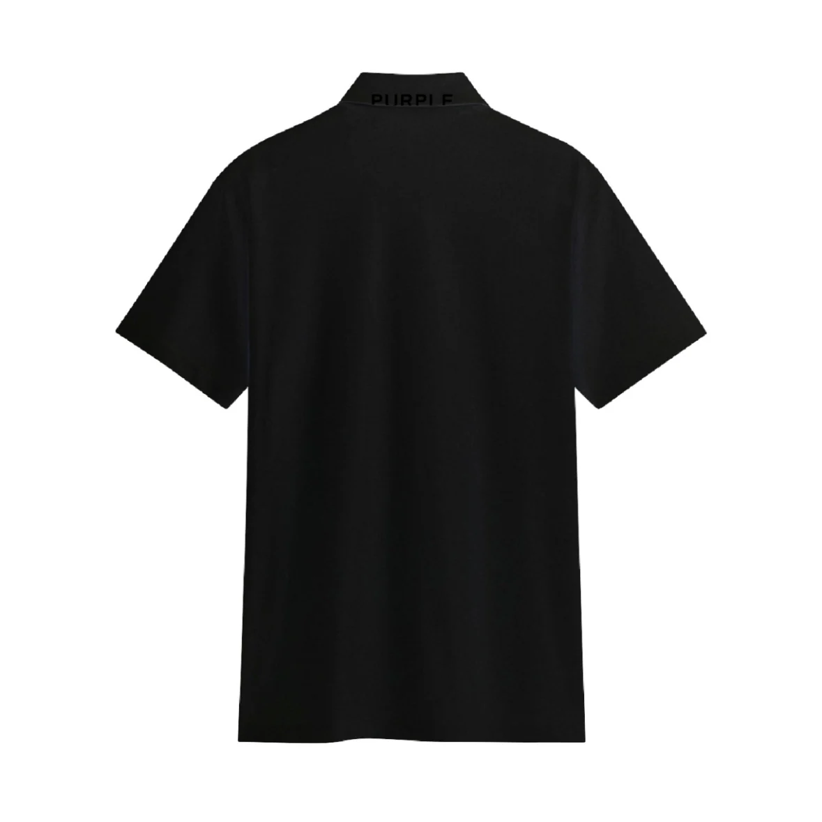 Purple Brand Pique Knit Black Polo - Image 2