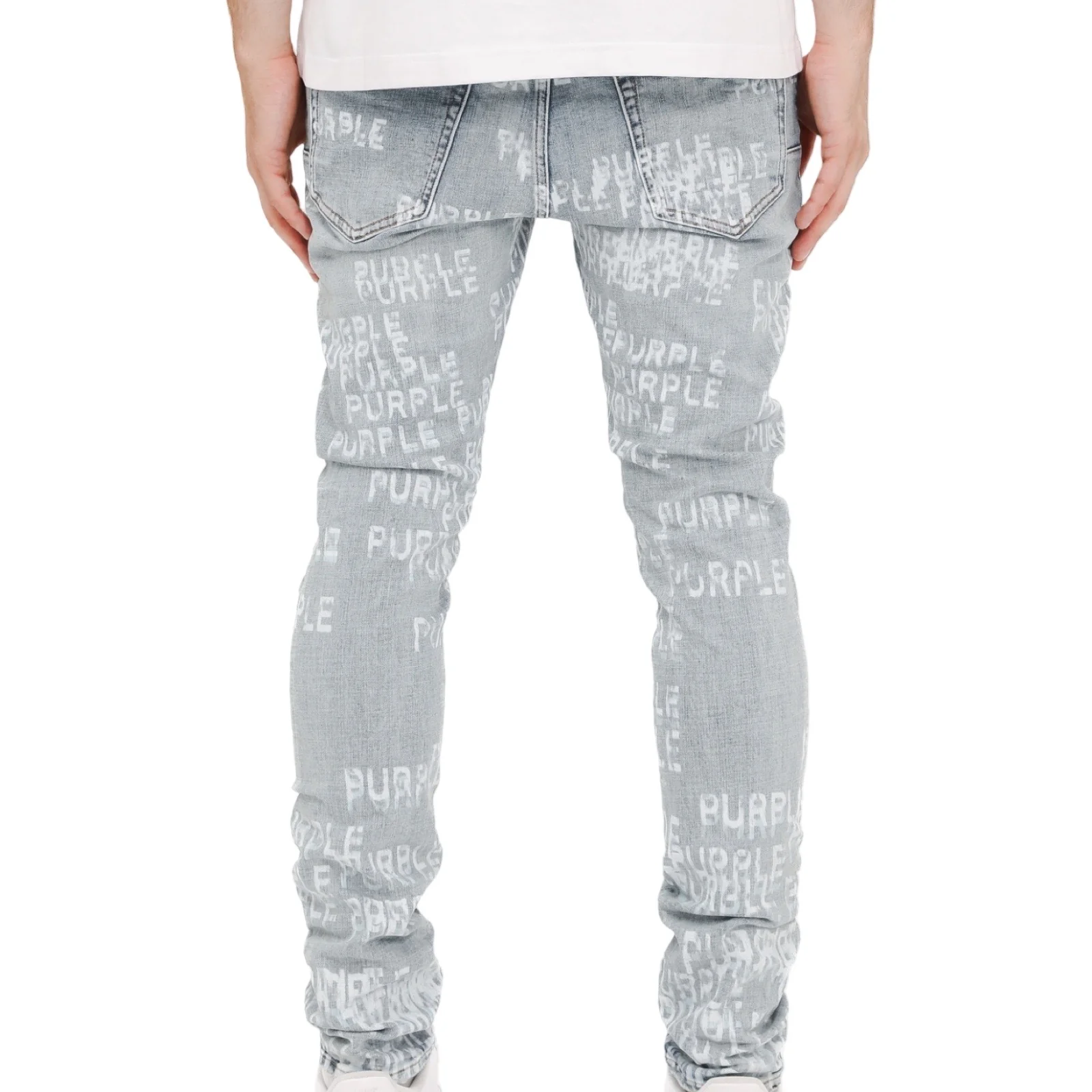 Purple Brand Stamp Print Jeans - Image 2