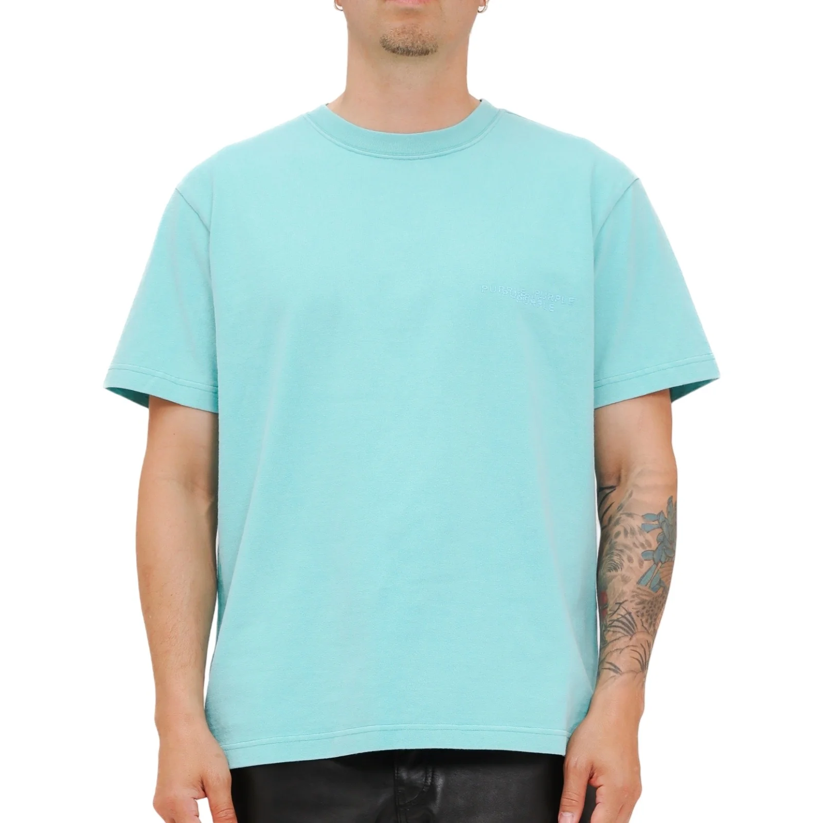 Purple Brand Stamp Teal S/S Tee - Image 2