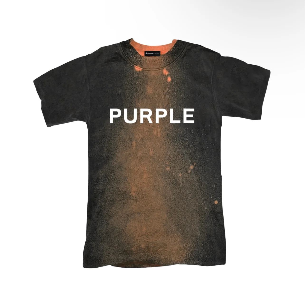Purple Brand Textured Black Tie Dye S/S Tee - Image 2