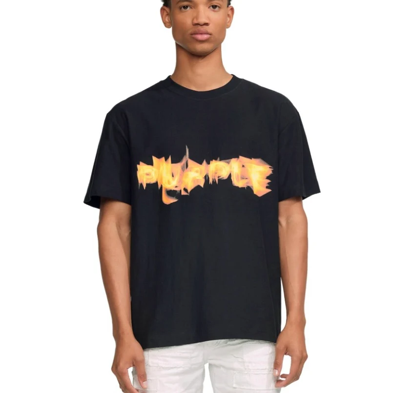Purple Brand Textured Flame S/S Tee - Image 2