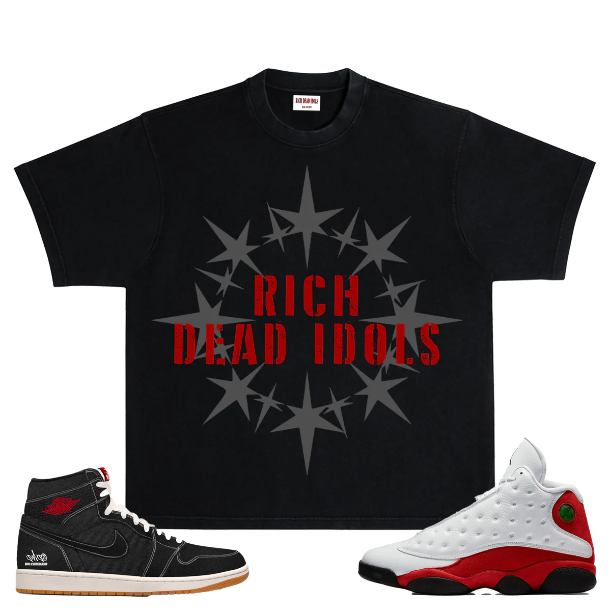 Rich Idols “Turn Pain” Black Tee - Image 2