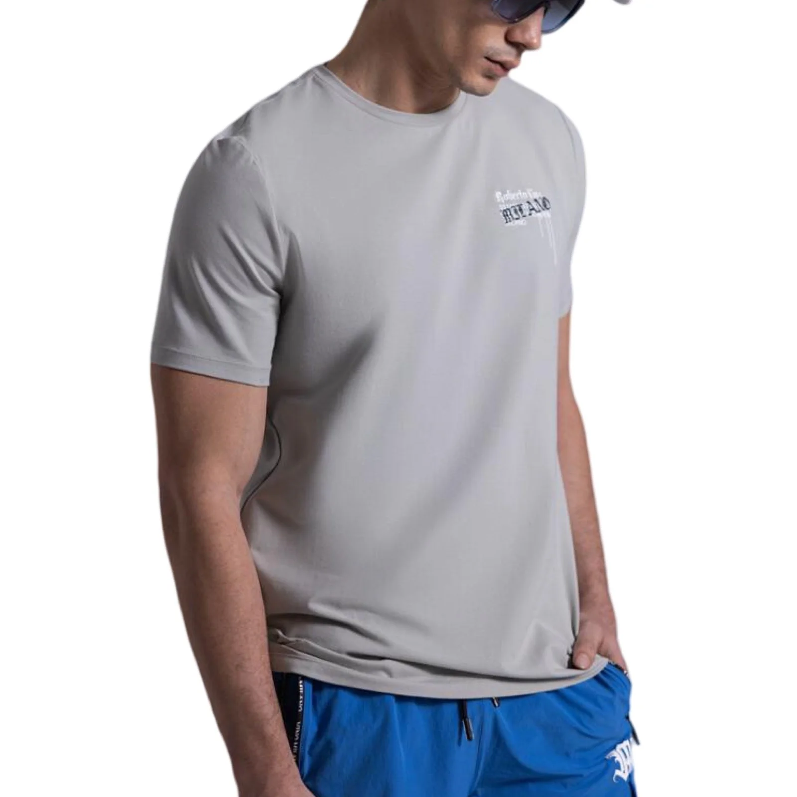 Roberto Vino Tech Dripping Grey Tee - Image 2