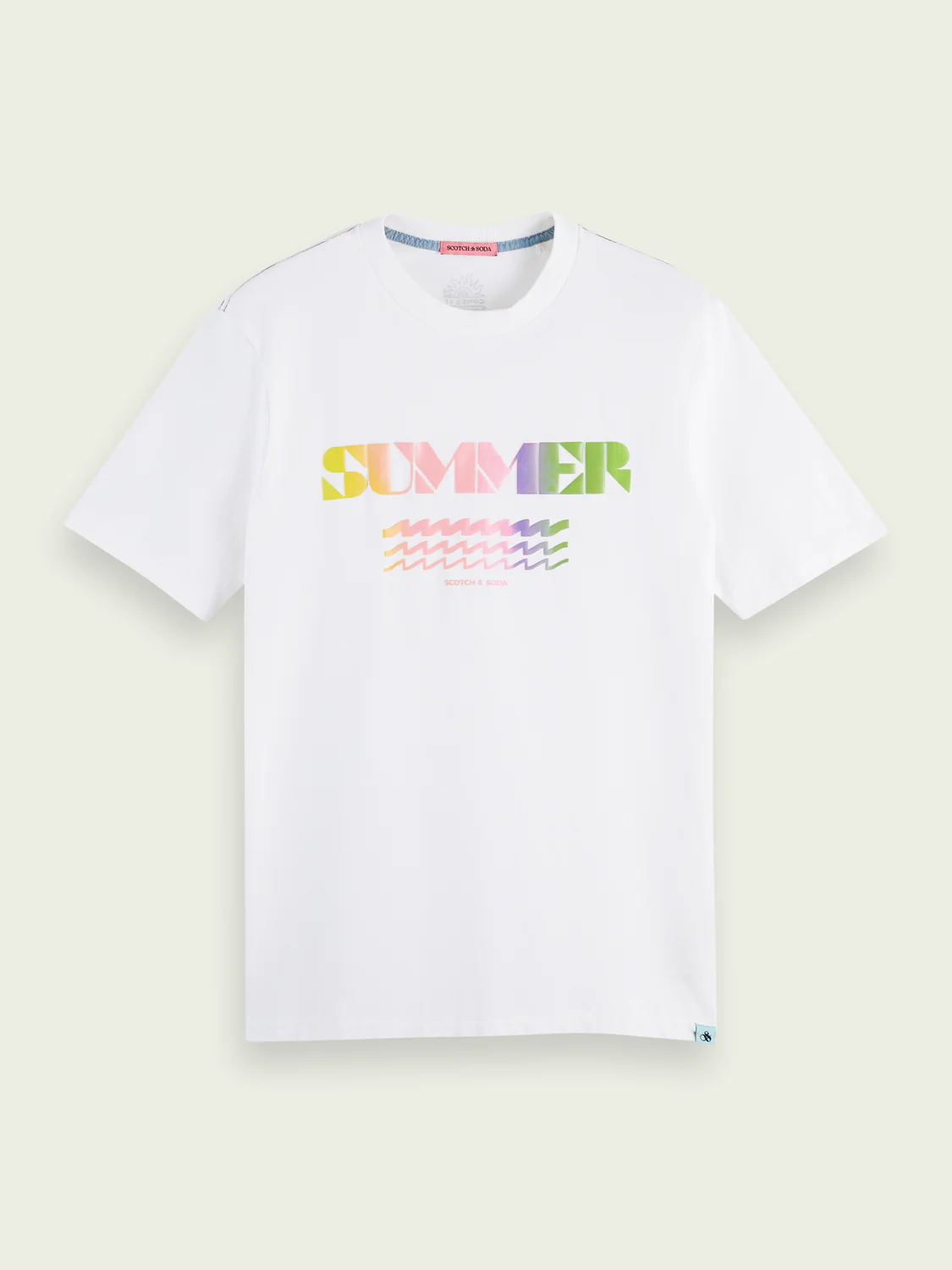 Scotch&Soda Gradient Graphic Tee In White (166069)