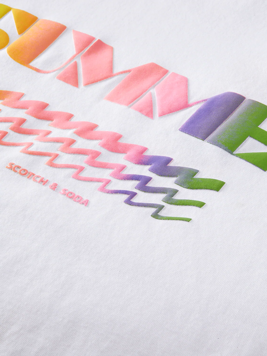 Scotch&Soda Gradient Graphic Tee In White (166069) - Image 2