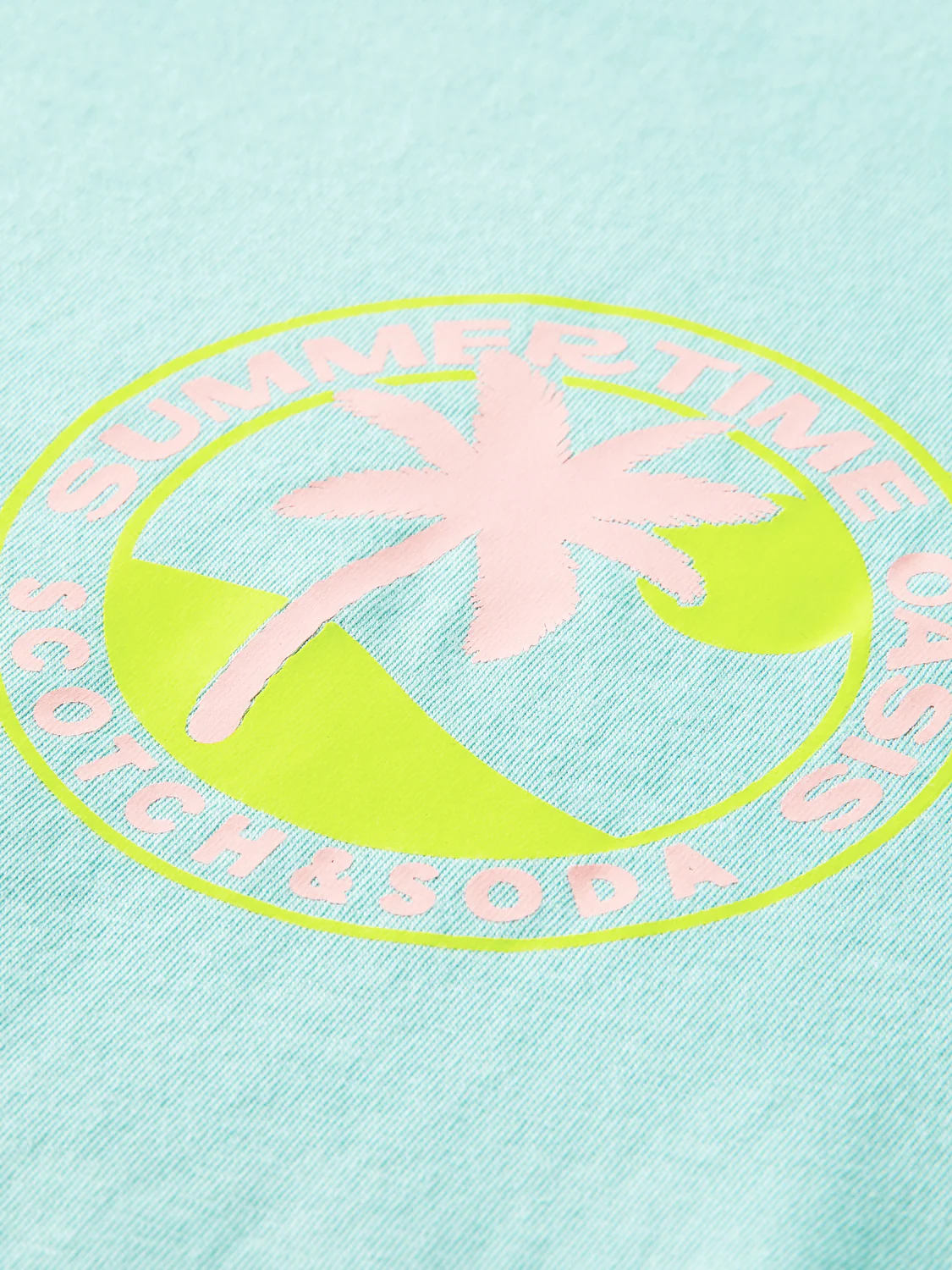 Scotch&Soda Graphic Jersey Tee In Seafoam (166062) - Image 2