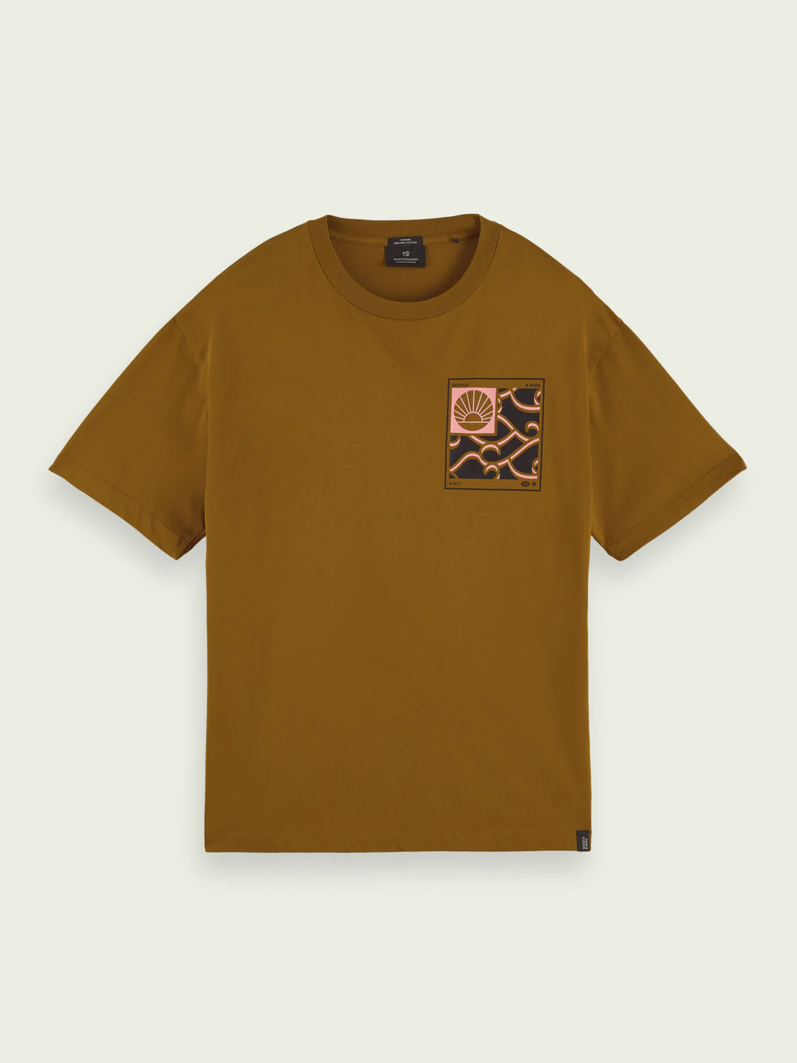 Scotch&Soda Nutmeg Graphic Cotton Tee - Image 2