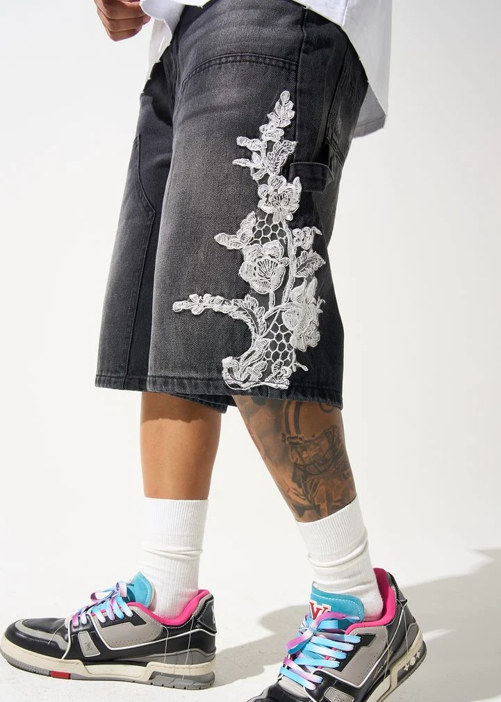 Serenede “Growth” Black Denim Shorts - Image 4
