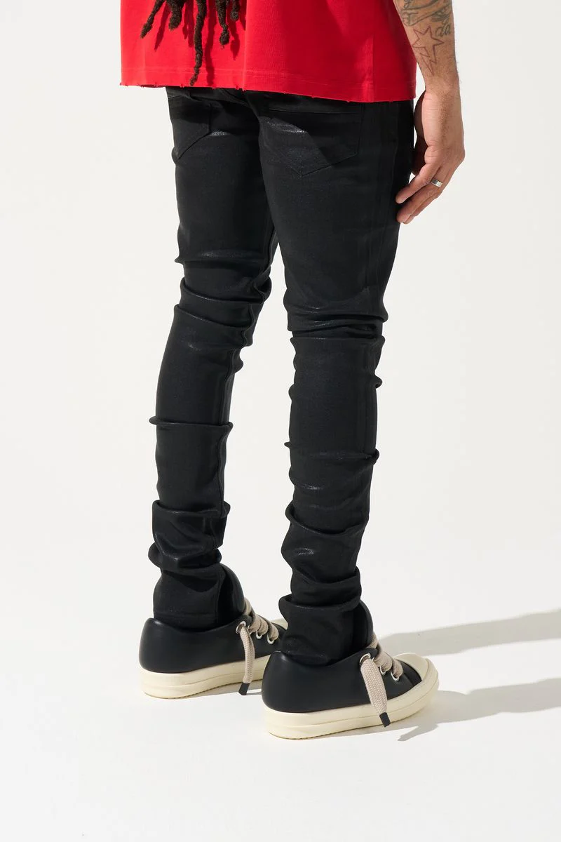 Serenede “Onyx” Coated Black Jeans - Image 4