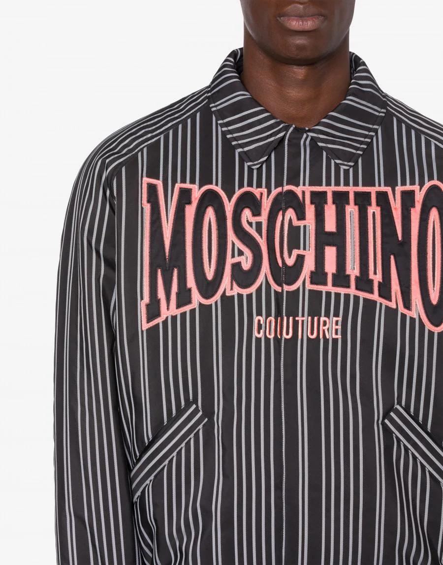 Striped Insulated Windbreaker Jacket - Image 2