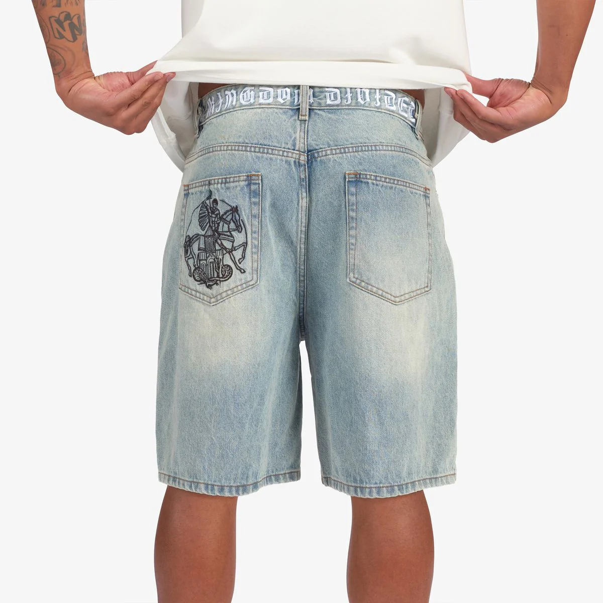 Sugarhill “Carloman” Embossed Stone Shorts - Image 3