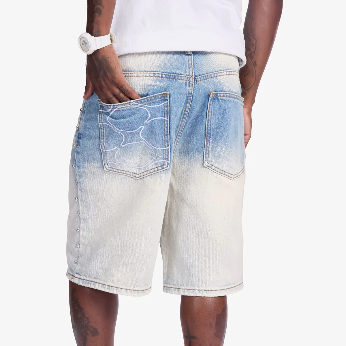 Sugarhill “Dallas” Light Wash Jorts - Image 2