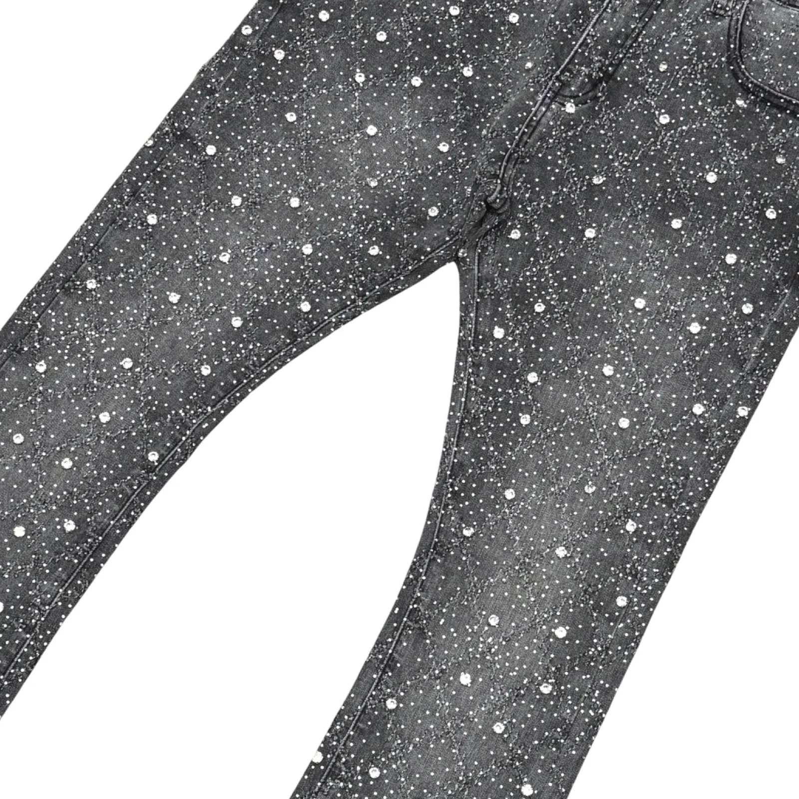 Vicious “Embellished Stone” Grey Jeans - Image 2