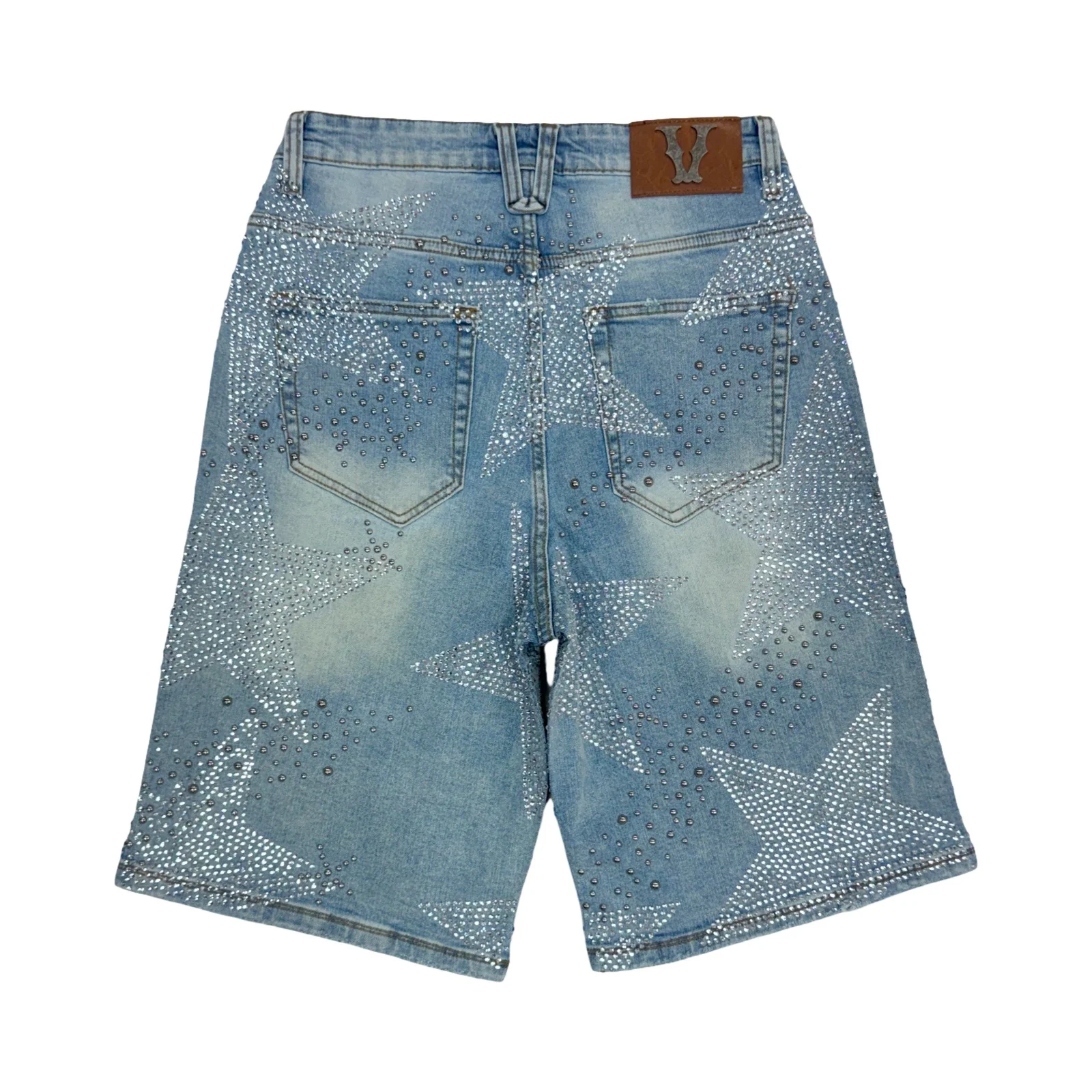 Vicious “Stars” Stones Indigo Blue Shorts - Image 2