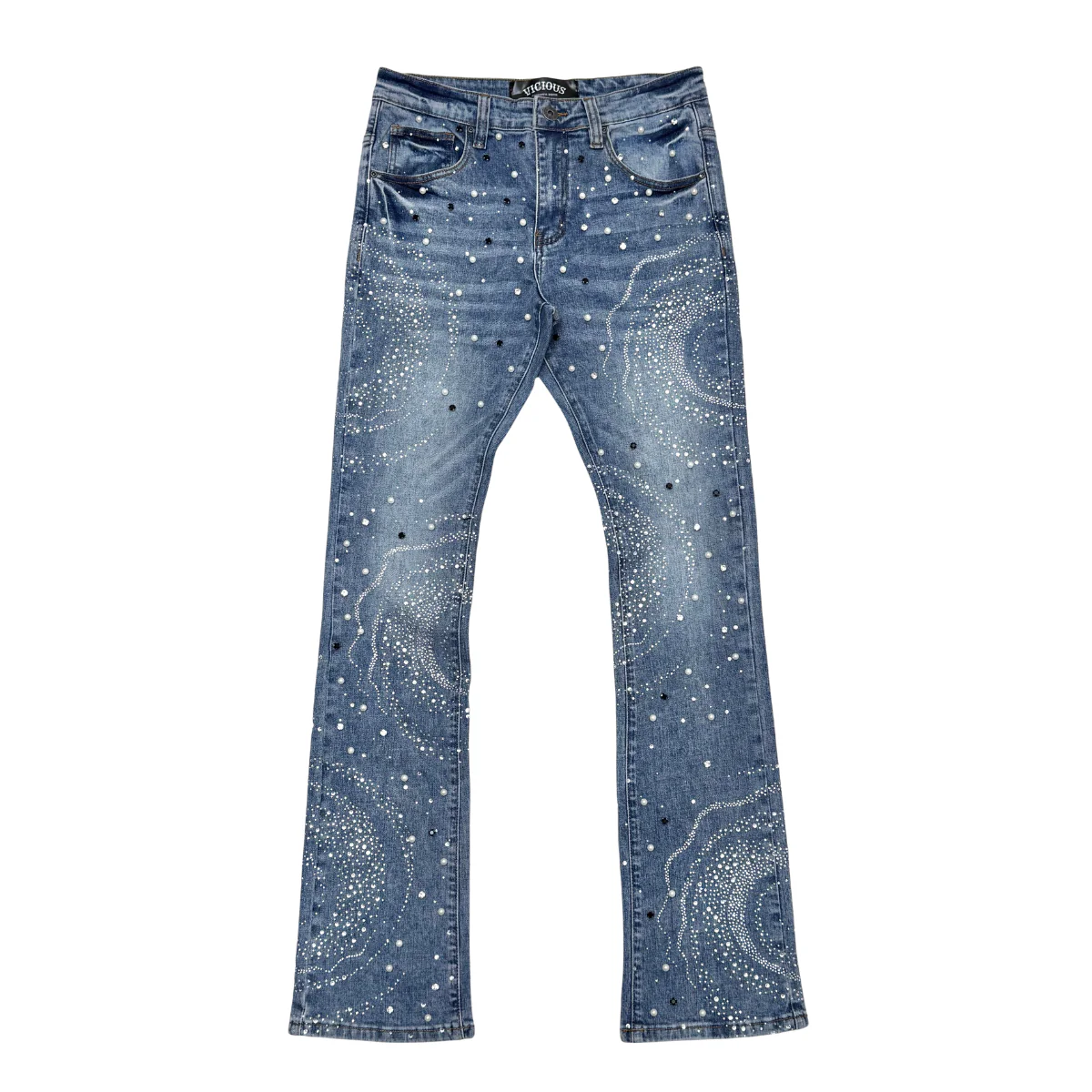 Vicious “Waves” Pearl Flare Jeans - Image 2